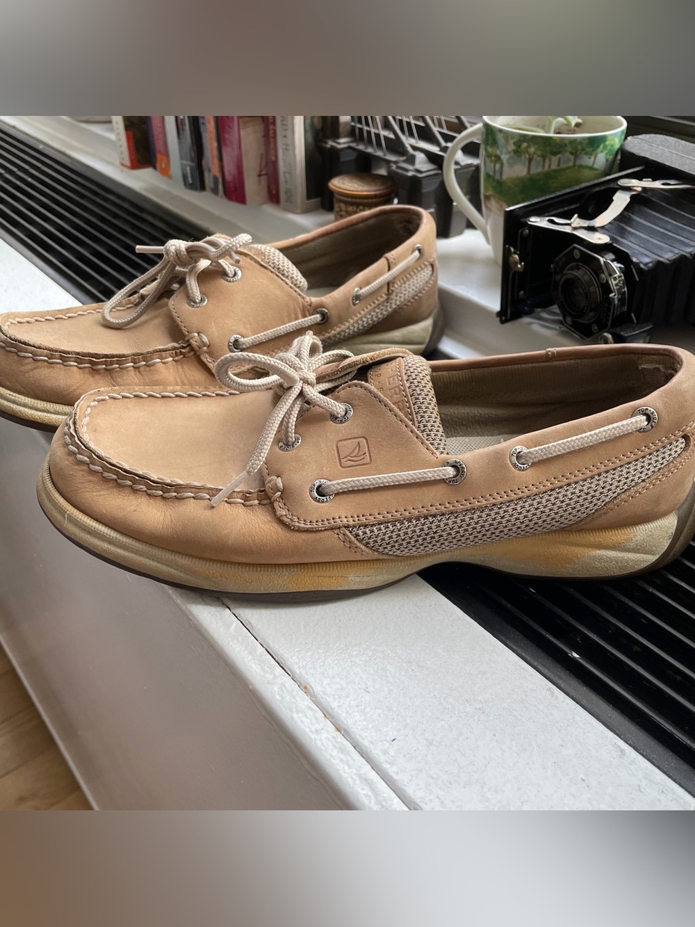 Sperry Topsider Tan Leather Boat Shoes
